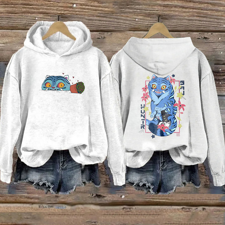Demon Hunters Derpy Tiger Long Sleeve Printed Hoodie