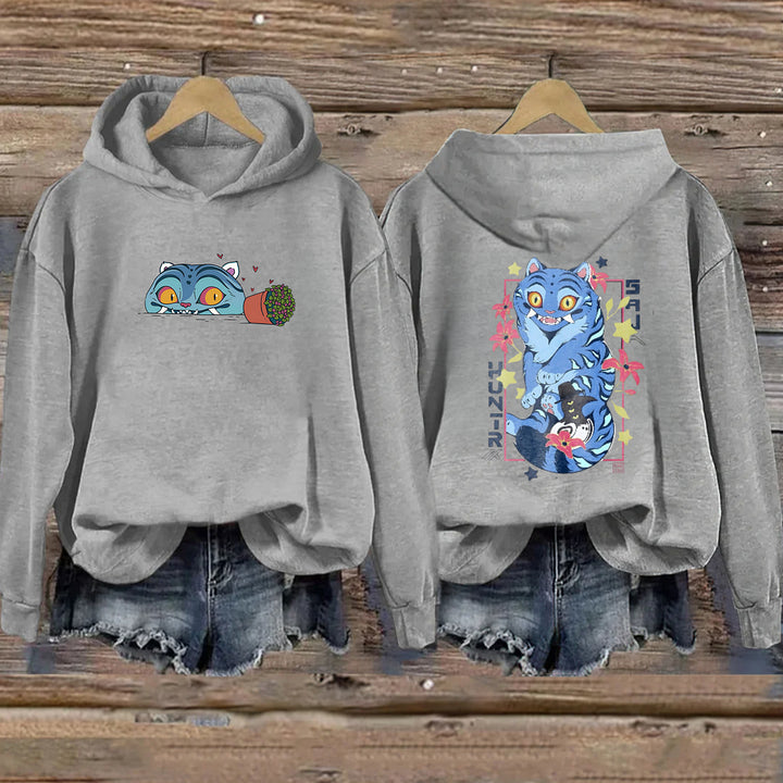 Demon Hunters Derpy Tiger Long Sleeve Printed Hoodie