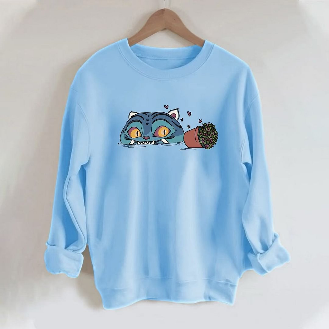 Demon Hunters Printed Long Sleeve Casual Top