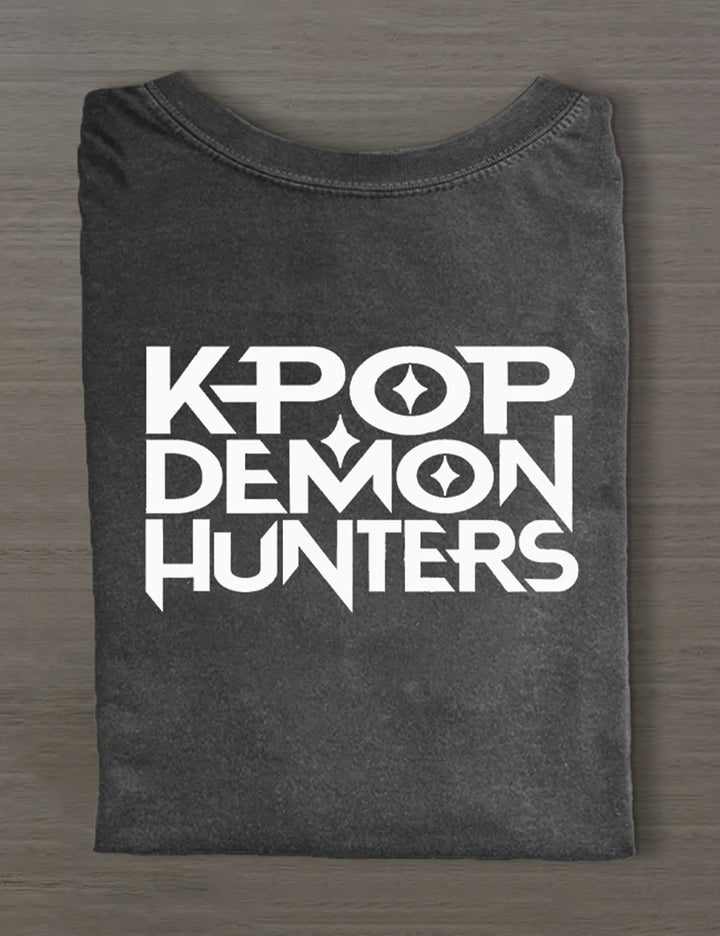 Huntrix Kpop Demo Movie Vintage Print Retro T-shirt