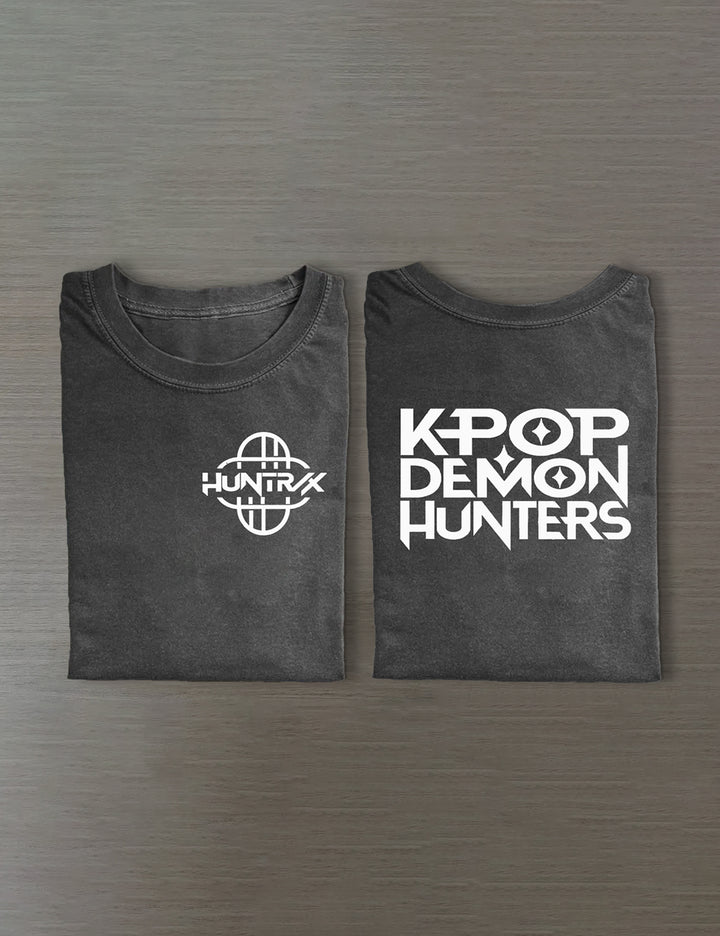 Huntrix Kpop Demo Movie Vintage Print Retro T-shirt