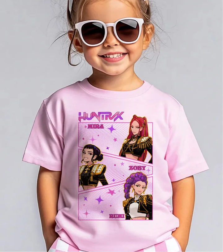 Huntrix Demon Hunters Comfort Colors Kids T-Shirts