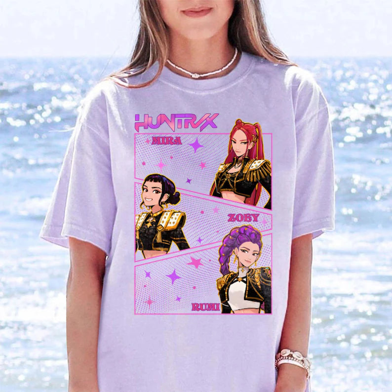 Kpop Demon Hunters Crew Neck T-shirt