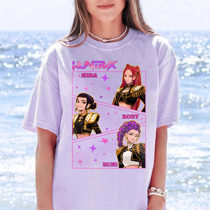 Kpop Demon Hunters Crew Neck T-shirt