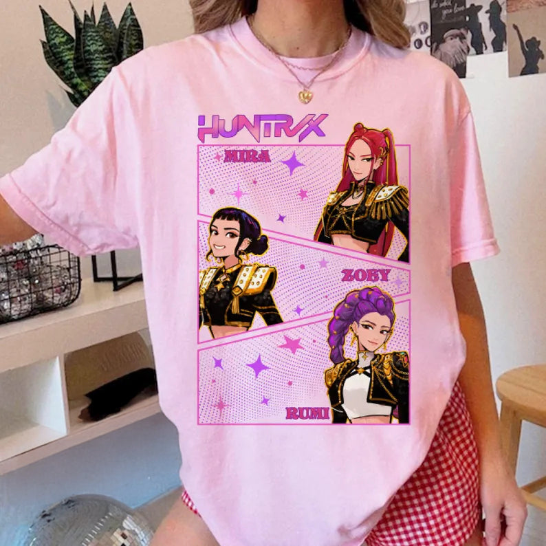 Kpop Demon Hunters Crew Neck T-shirt