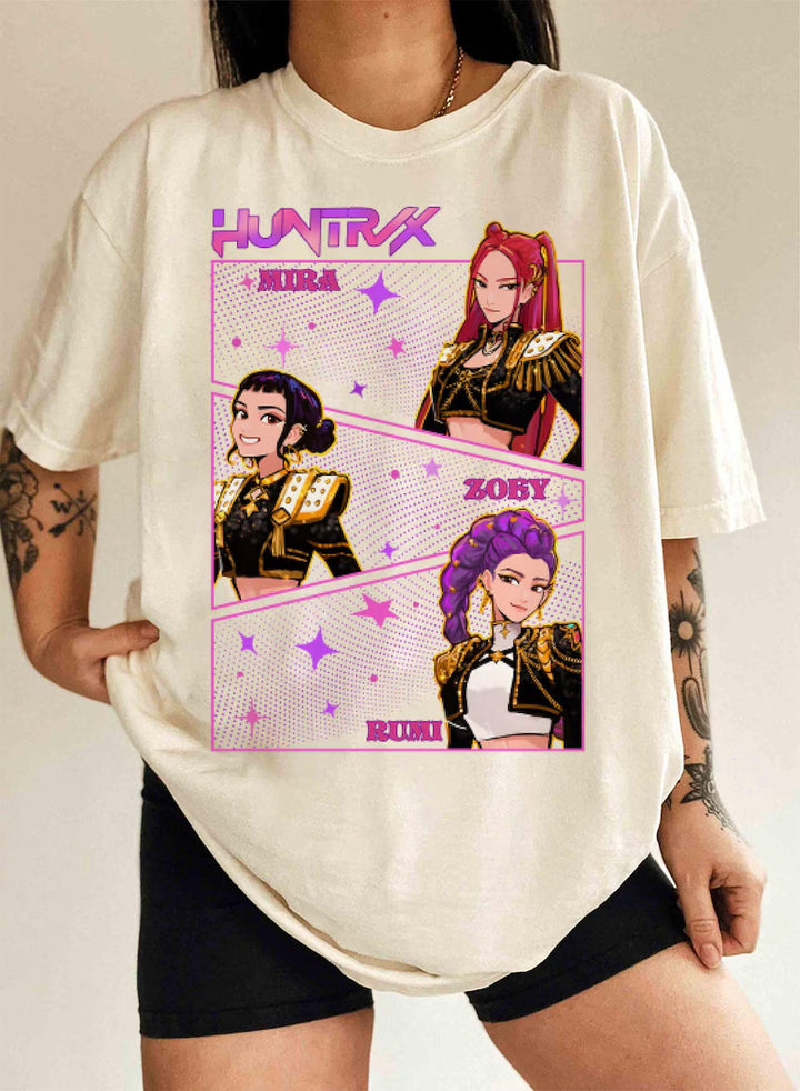 Kpop Demon Hunters Crew Neck T-shirt