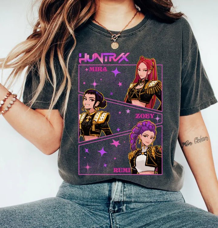 Kpop Demon Hunters Crew Neck T-shirt