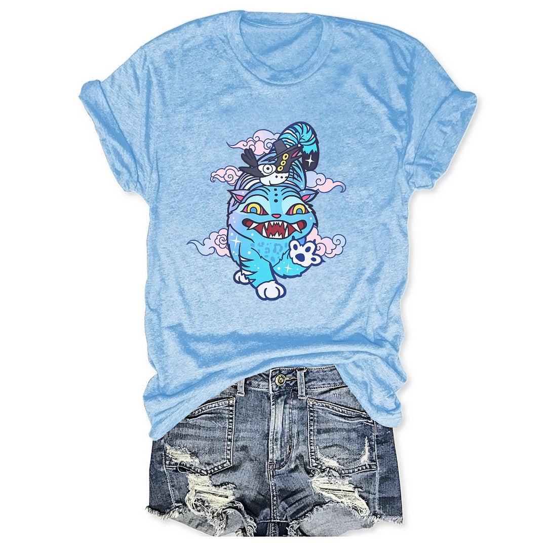 Demon Hunter Derpy Tiger Crew Neck T-shirt