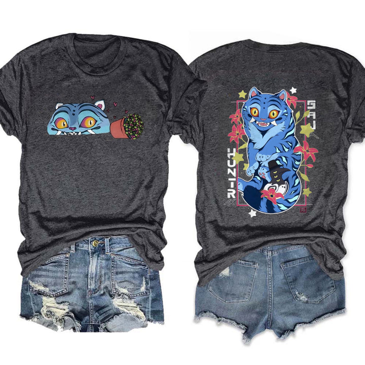 Demon Hunter Derpy Tiger Crew Neck T-shirt