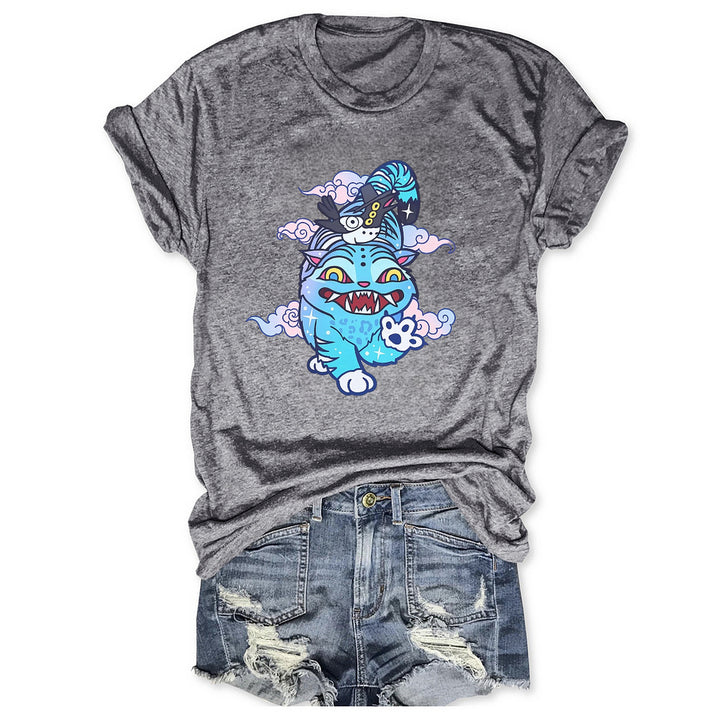 Demon Hunter Derpy Tiger Crew Neck T-shirt