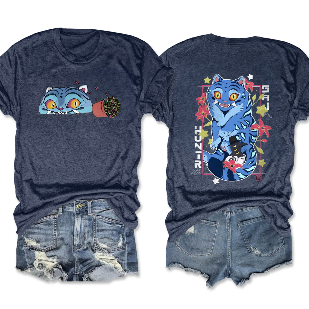 Demon Hunter Derpy Tiger Crew Neck T-shirt