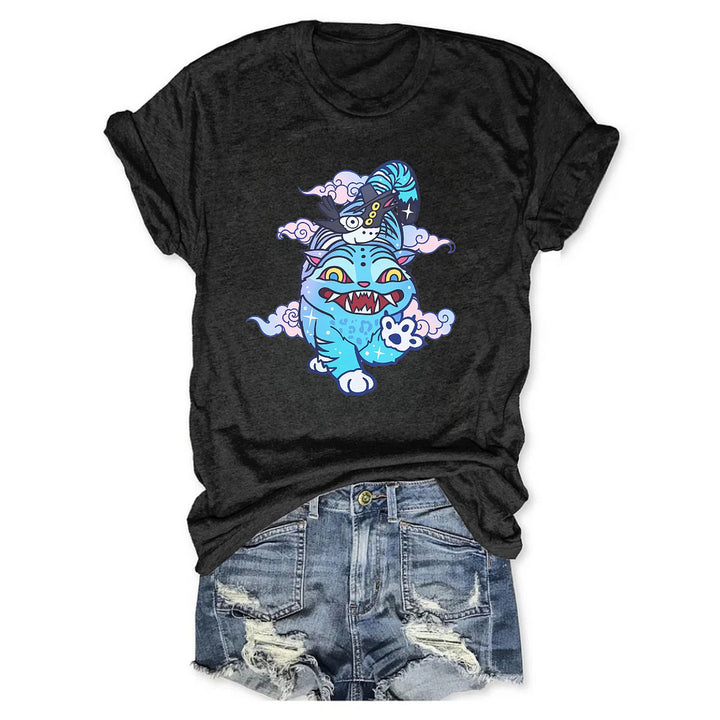 Demon Hunter Derpy Tiger Crew Neck T-shirt