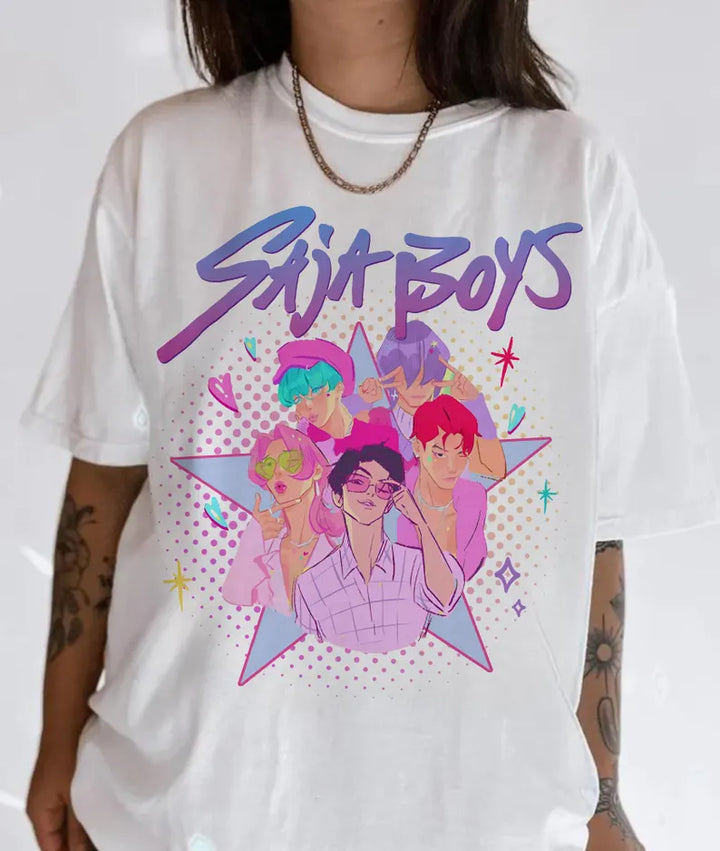 Kpop Saja Boys Crew Neck T-Shirt
