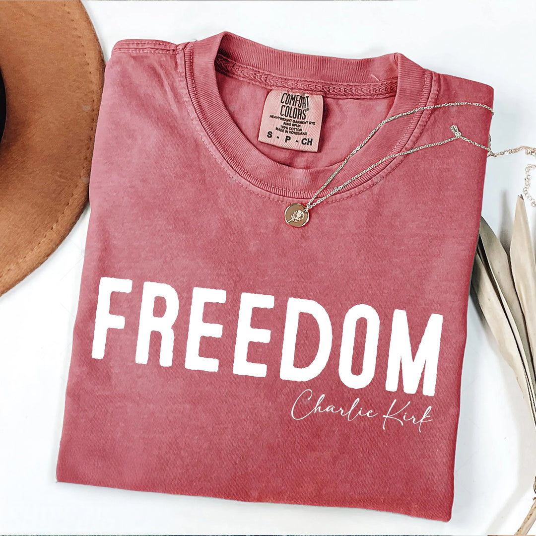 Freedom Charlie Kirk Crew Neck T-shirt