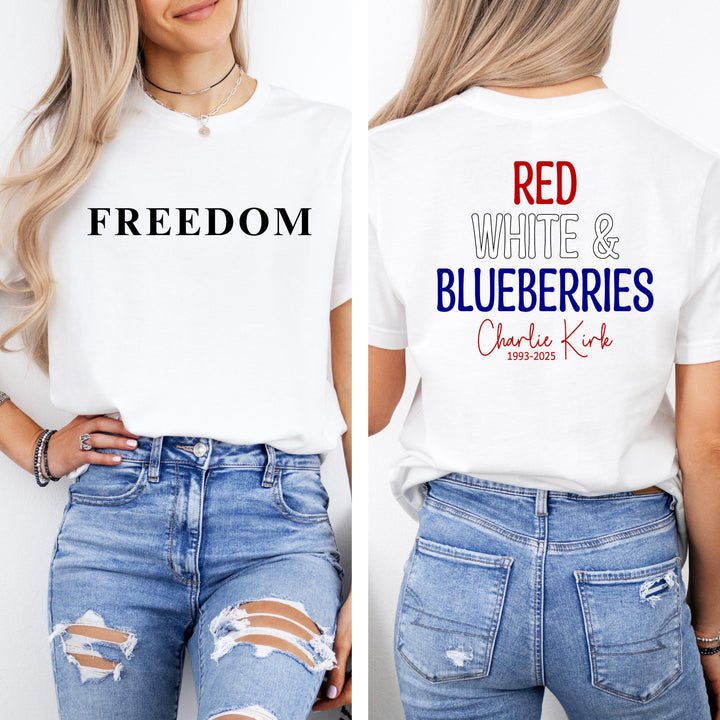 Red White and Blueberries Crew Neck T-Shirt