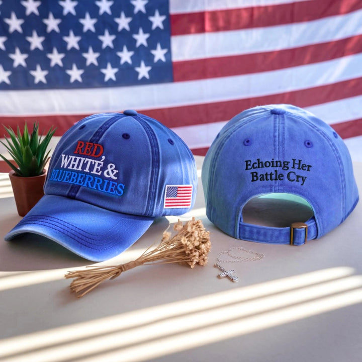 Red White And Blueberries Baseball Cap