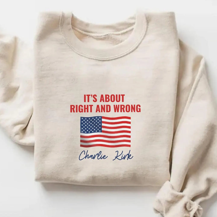 Justice for Charlie Kirk Long Sleeve Casual Top