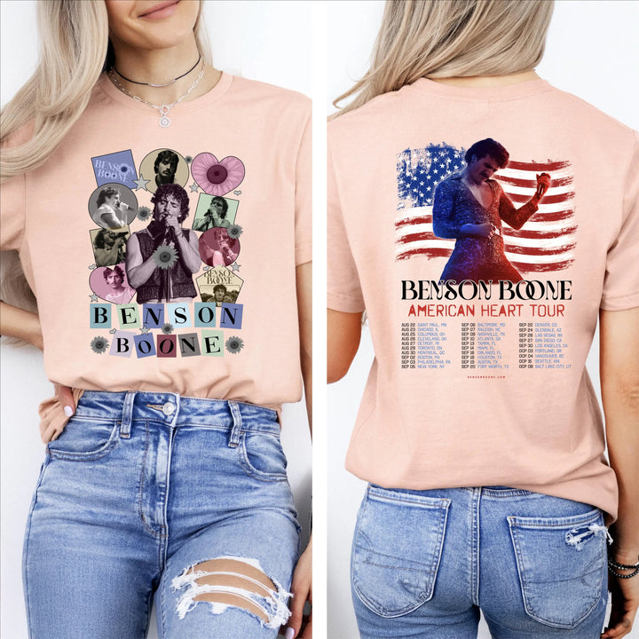 Benson Boone American Hearts World Music Crew Neck T-shirt
