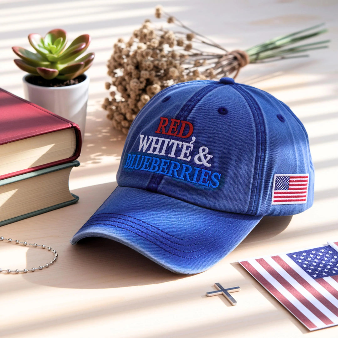 Red White And Blueberries Baseball Cap