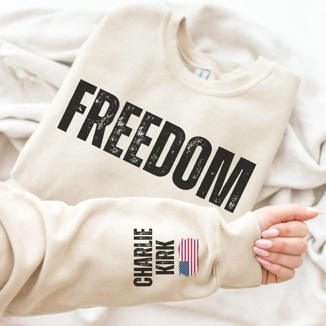 Justice for Charlie Kirk Long Sleeve Casual Top