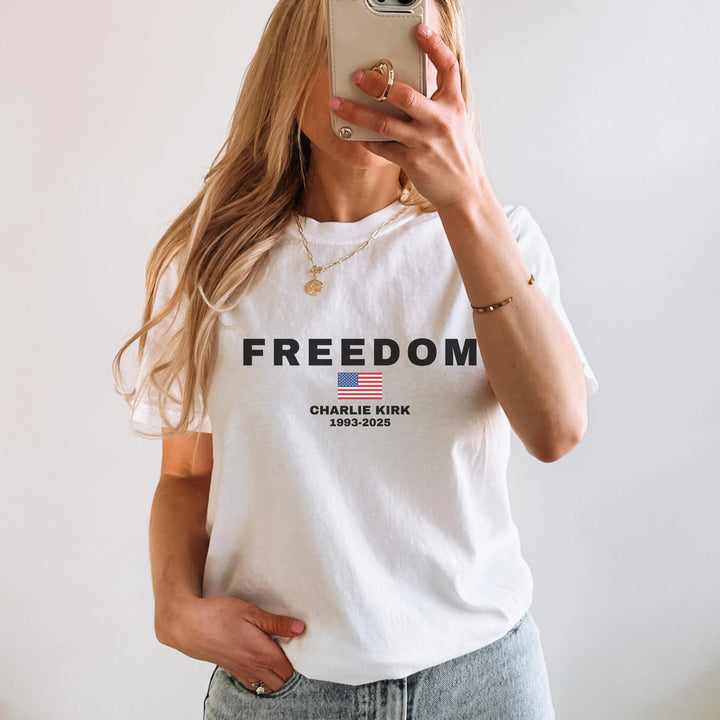 Justice for Charlie Kirk Crew Neck T-shirt