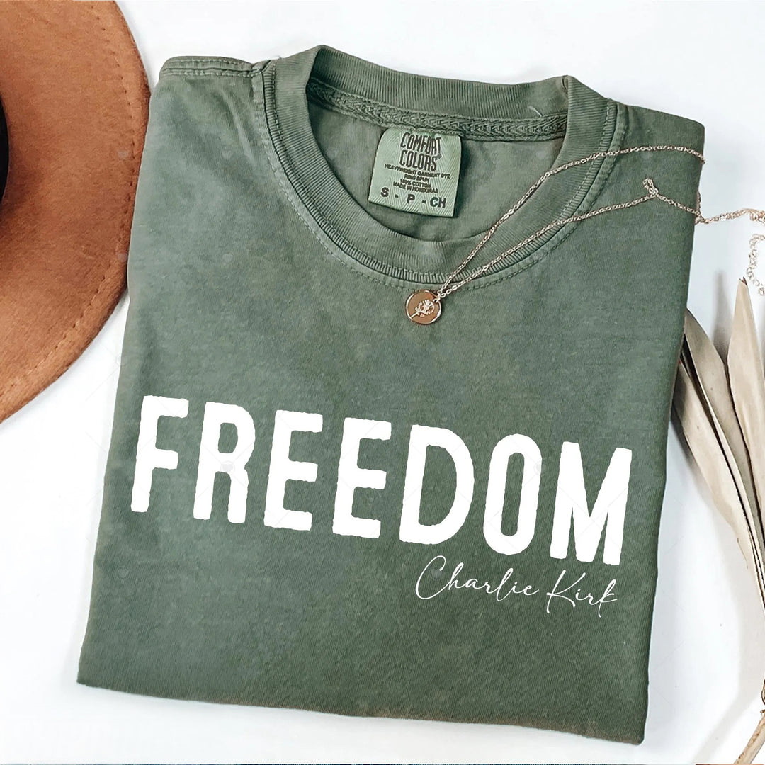 Freedom Charlie Kirk Crew Neck T-shirt