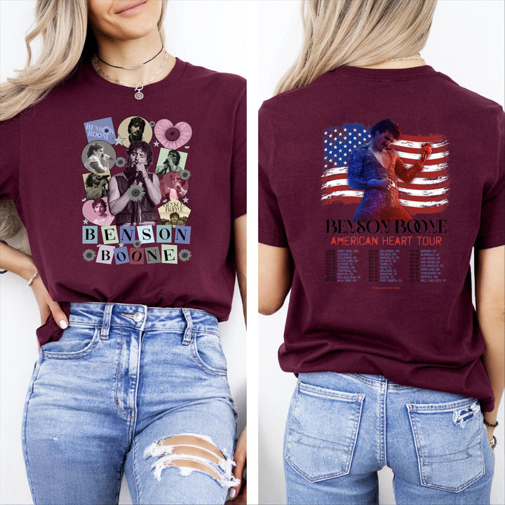 Benson Boone American Hearts World Music Crew Neck T-shirt