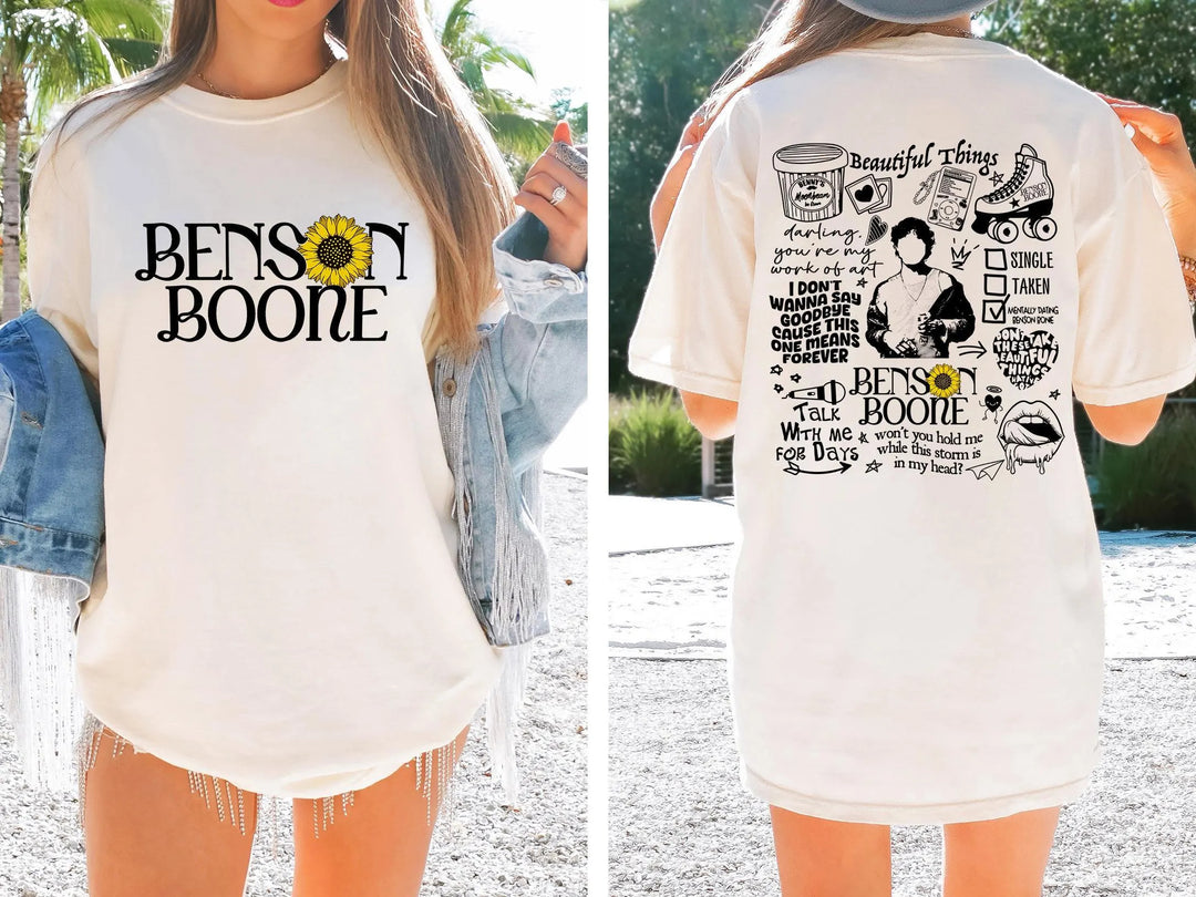 Benson Boone American Hearts World Music Crew Neck T-shirt