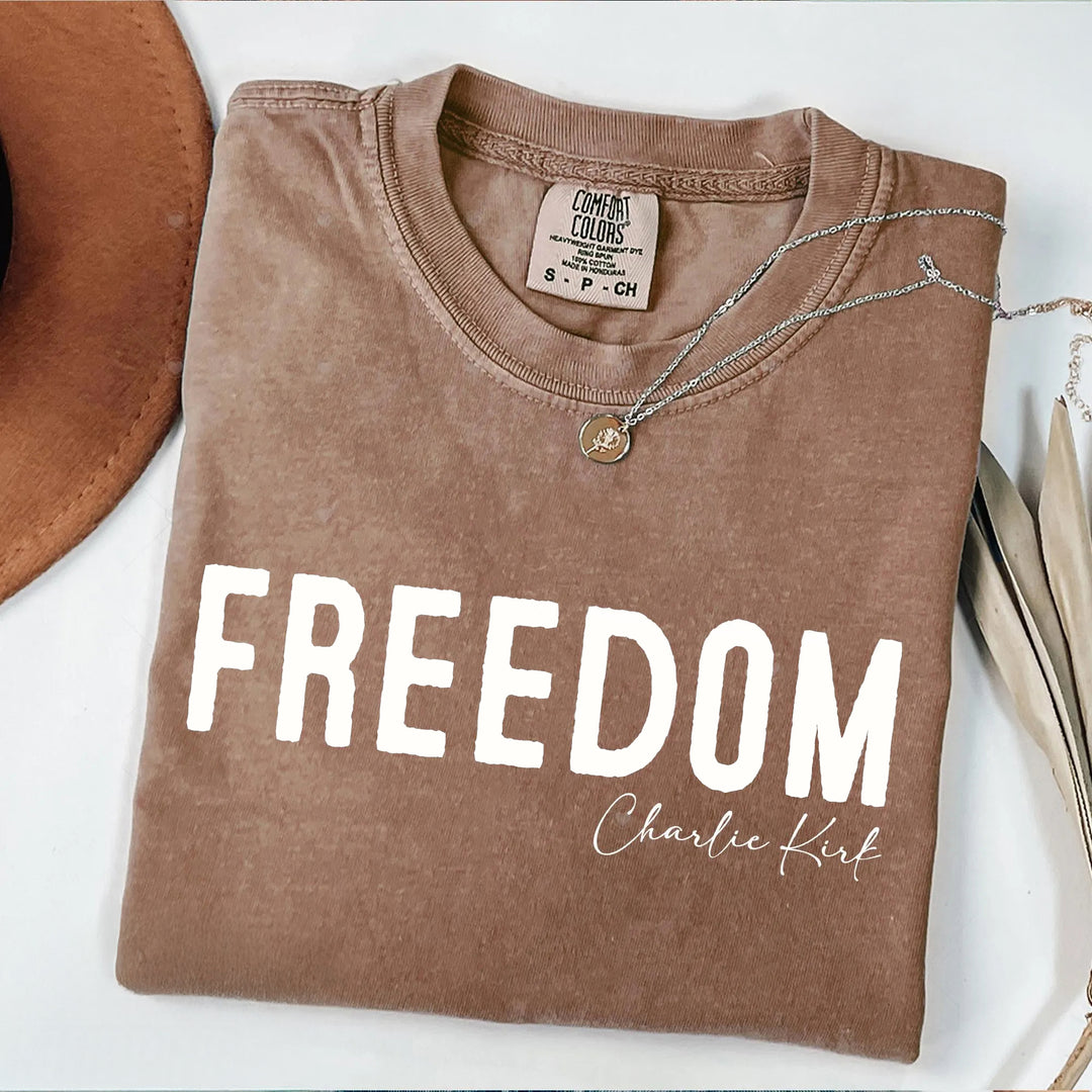 Freedom Charlie Kirk Crew Neck T-shirt
