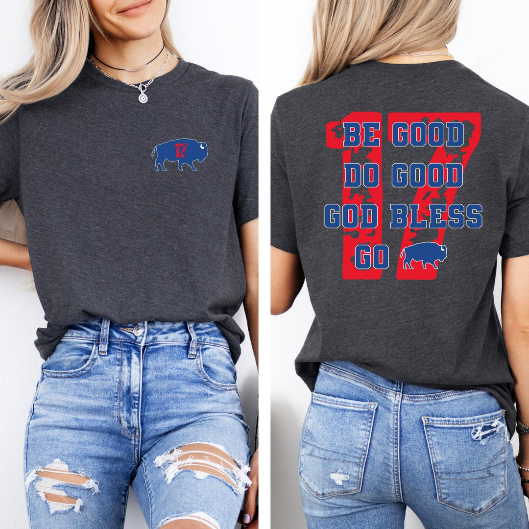 Josh Allen 17 MVP Buffalo Football Crew Neck T-shirt