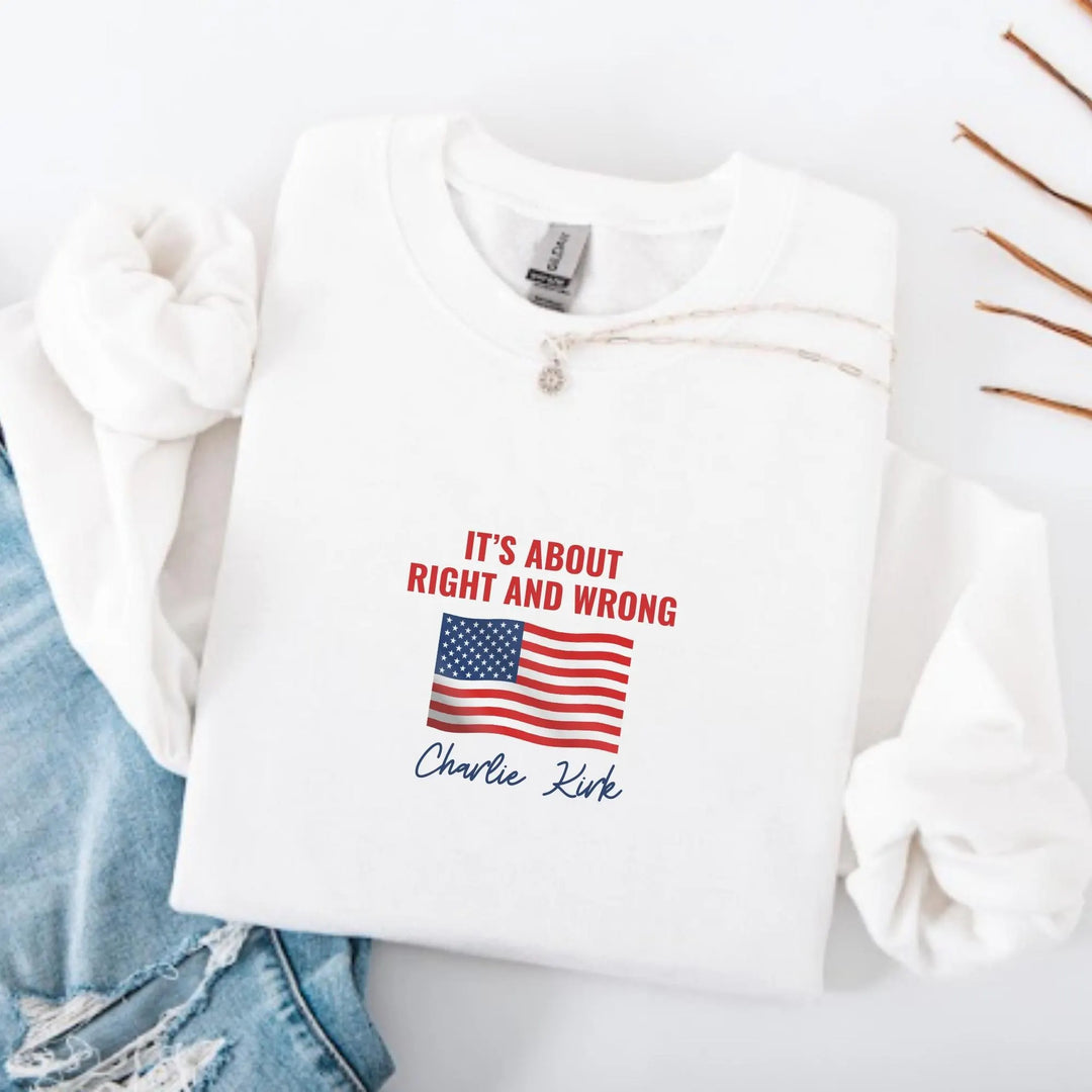 Justice for Charlie Kirk Long Sleeve Casual Top