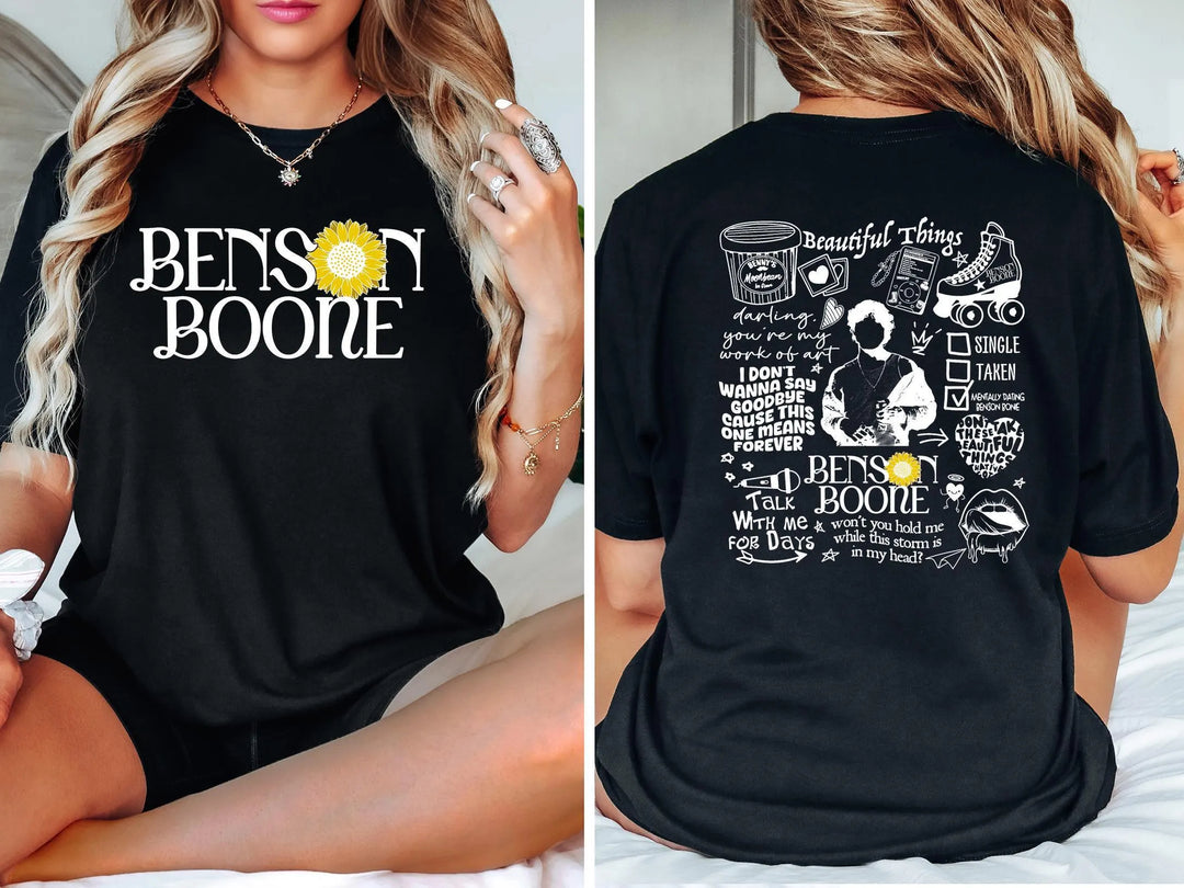 Benson Boone American Hearts World Music Crew Neck T-shirt