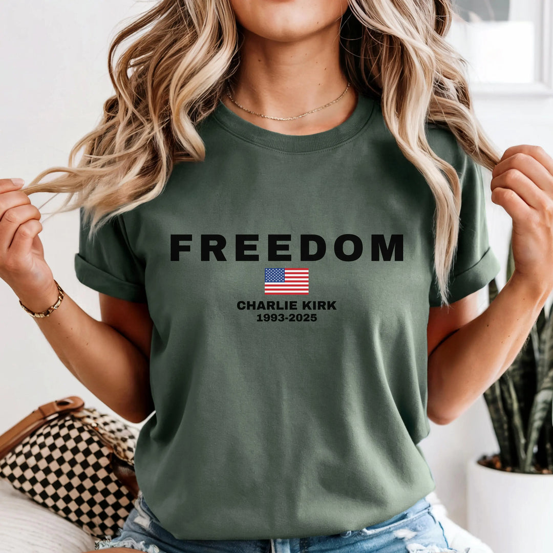 Justice for Charlie Kirk Crew Neck T-shirt