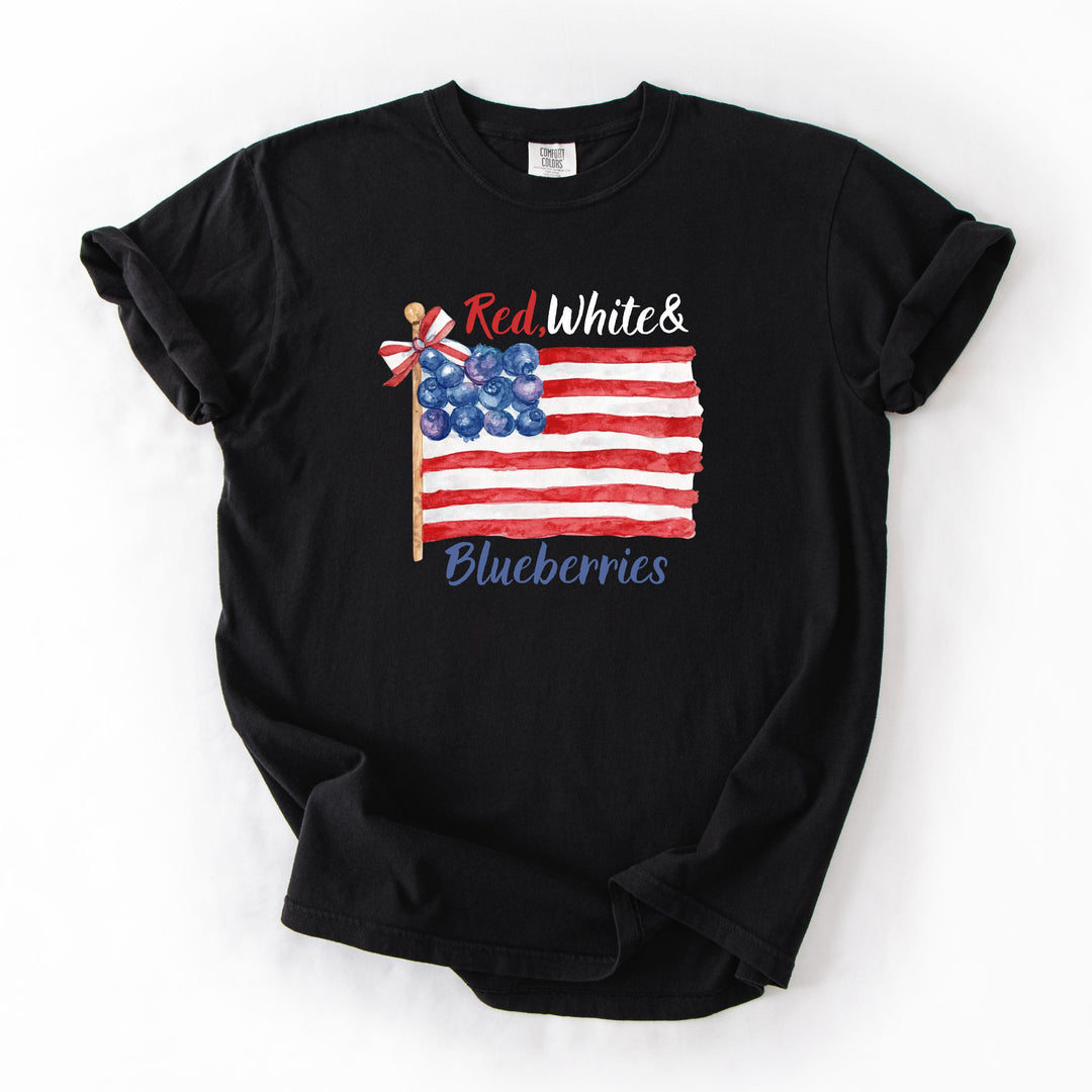 Red White and Blueberries Crew Neck T-Shirt