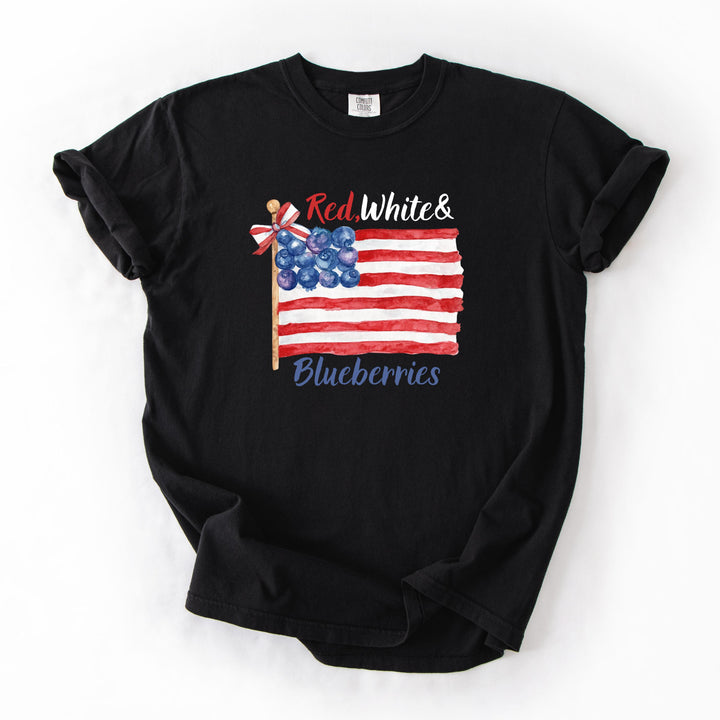 Red White and Blueberries Crew Neck T-Shirt