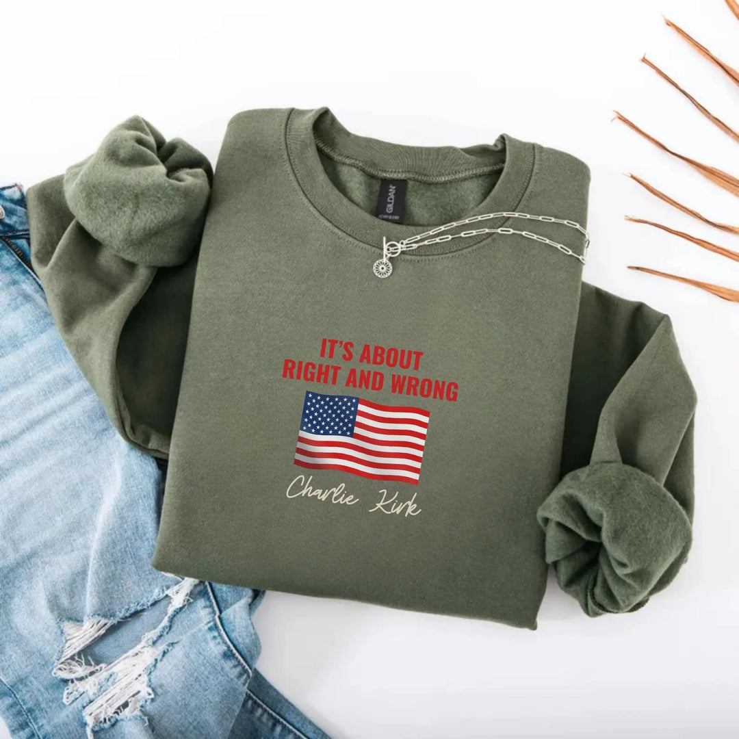 Justice for Charlie Kirk Long Sleeve Casual Top