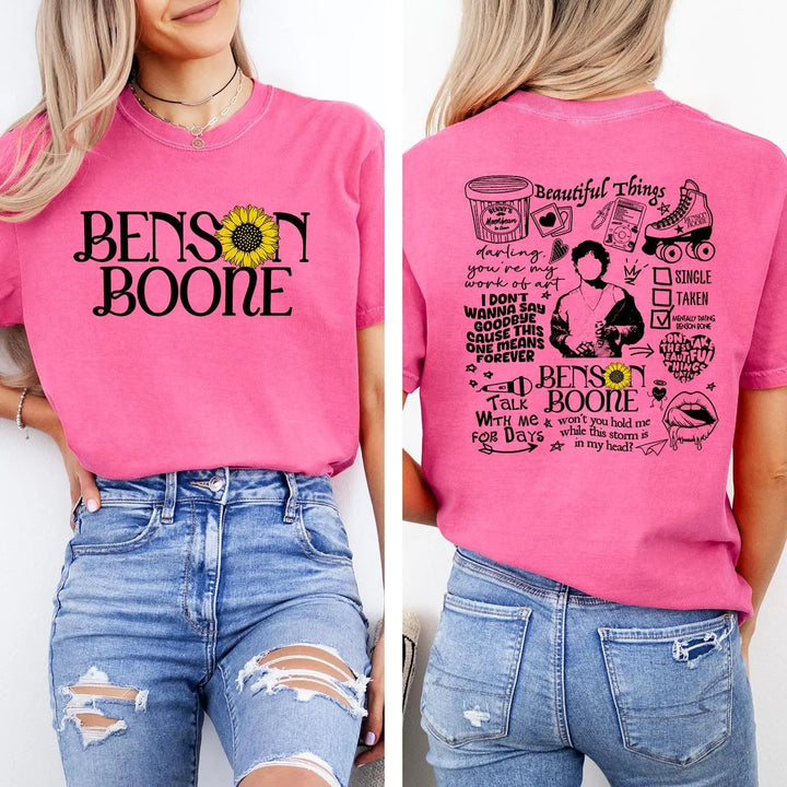 Benson Boone American Hearts World Music Crew Neck T-shirt