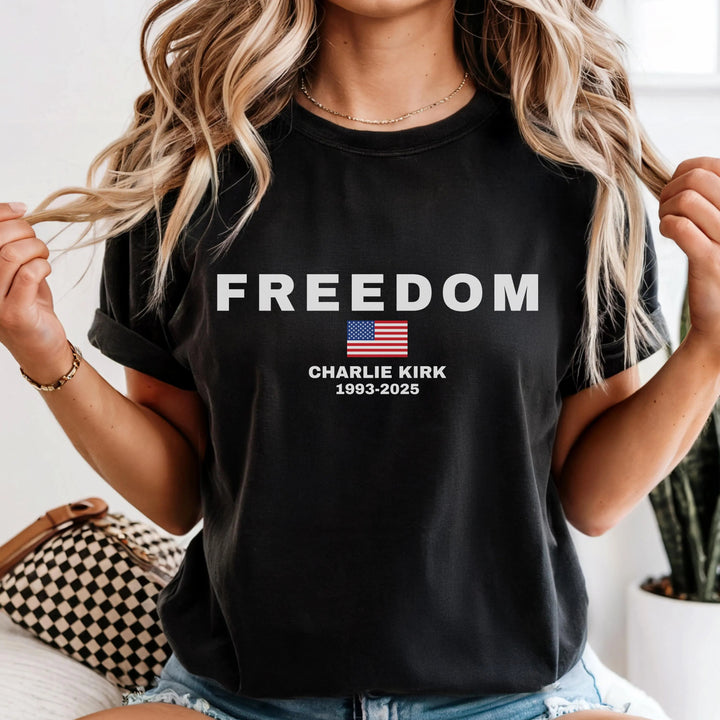 Justice for Charlie Kirk Crew Neck T-shirt