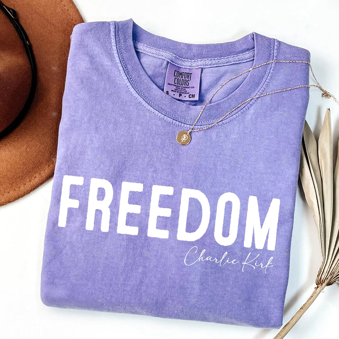 Freedom Charlie Kirk Crew Neck T-shirt