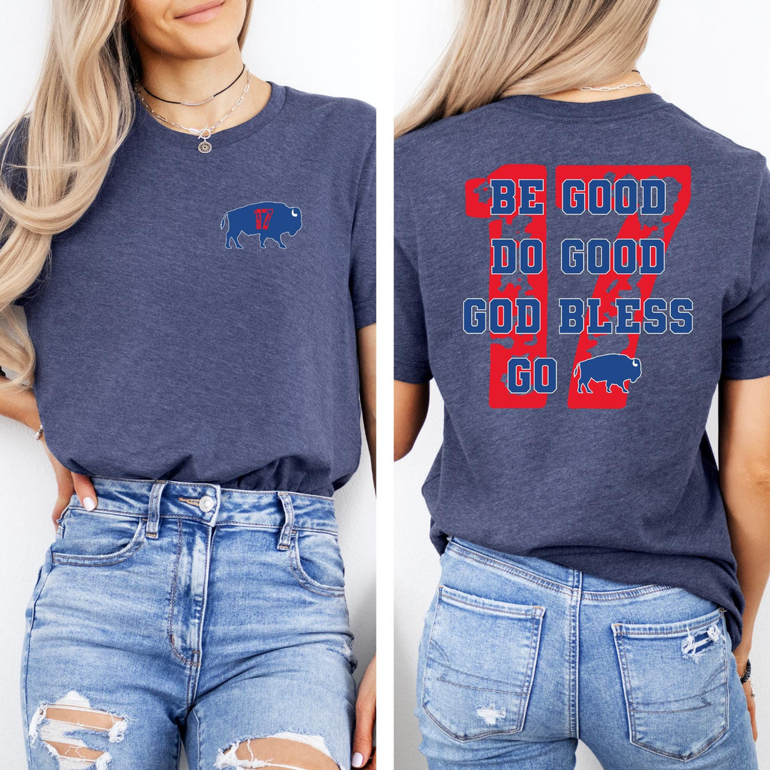 Josh Allen 17 MVP Buffalo Football Crew Neck T-shirt
