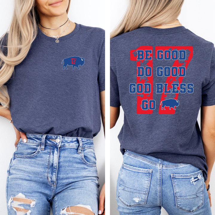 Josh Allen 17 MVP Buffalo Football Crew Neck T-shirt