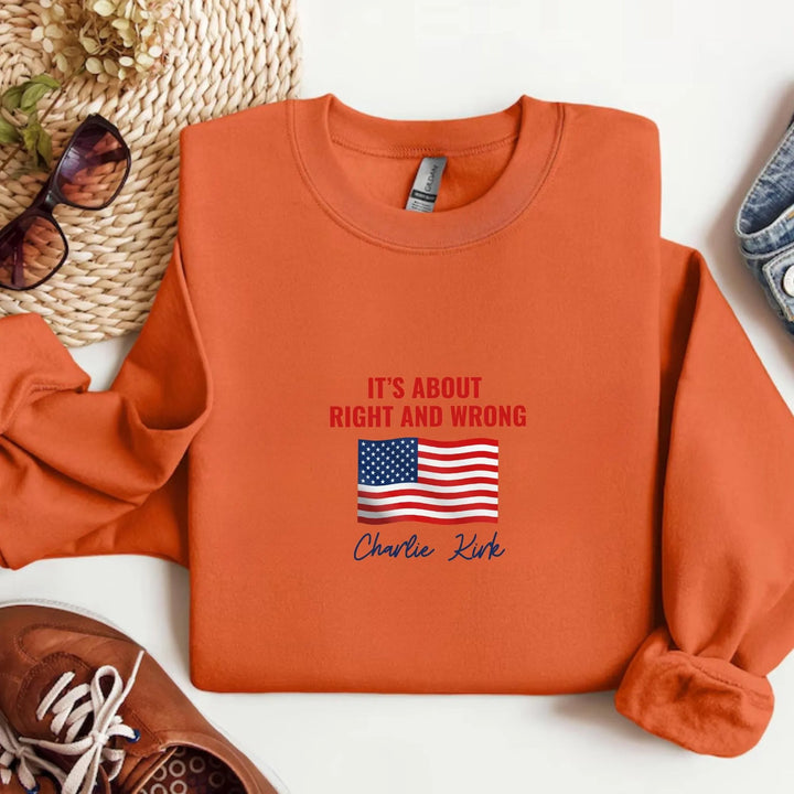 Justice for Charlie Kirk Long Sleeve Casual Top