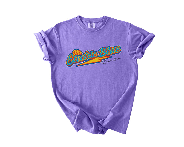 Mr Electric Blue Benson Boone Crew Neck T-Shirt