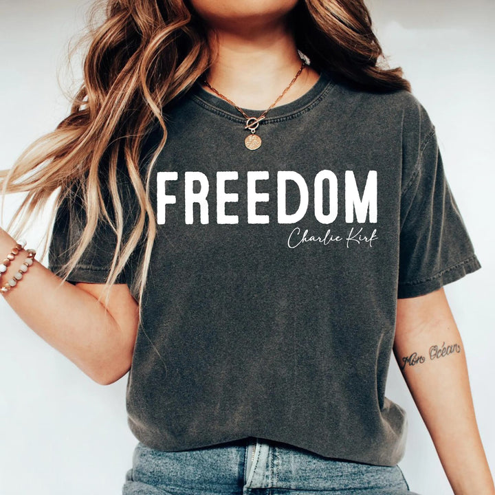 Freedom Charlie Kirk Crew Neck T-shirt