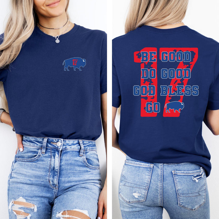Josh Allen 17 MVP Buffalo Football Crew Neck T-shirt