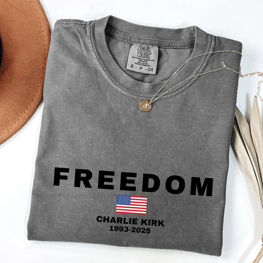 Justice for Charlie Kirk Crew Neck T-shirt
