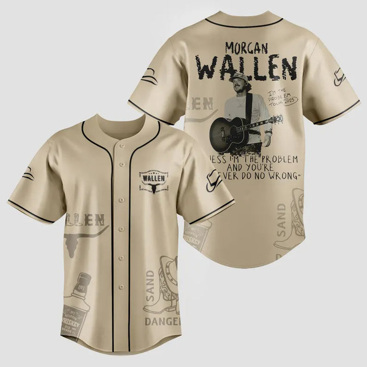 Morgan Wallen "I'm The Problem" Tour 2025 Concert Baseball Jersey