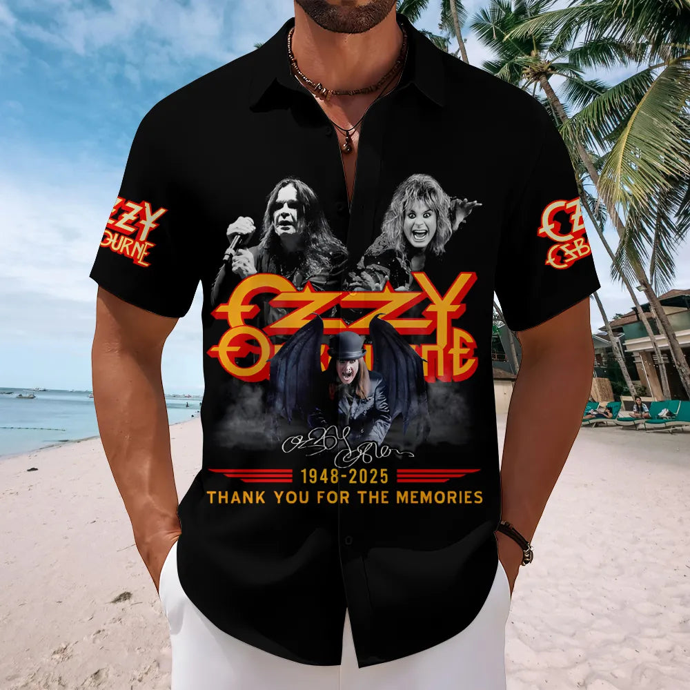 Ozzy Osbourne Short Sleeve Button Down Shirt