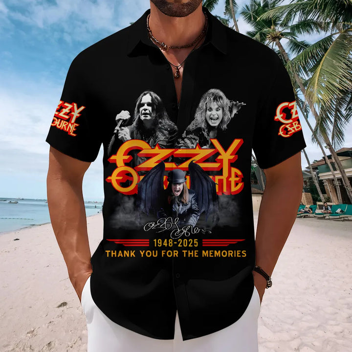 Ozzy Osbourne Short Sleeve Button Down Shirt
