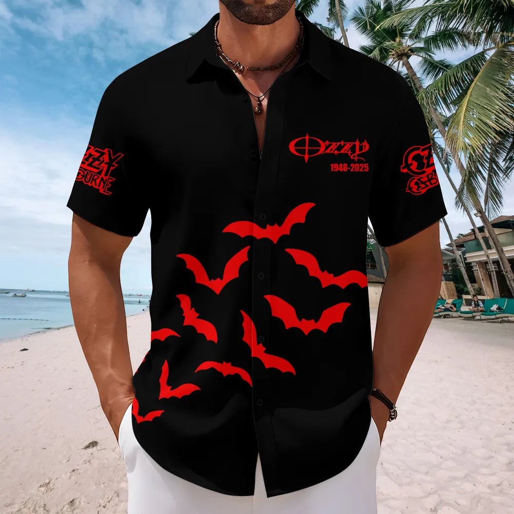 Ozzy Osbourne Short Sleeve Button Down Shirt